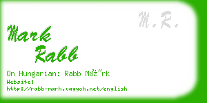 mark rabb business card